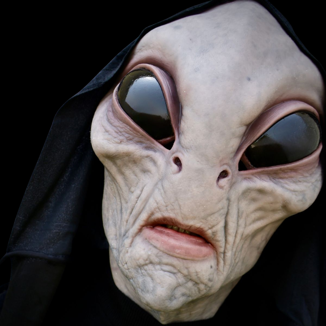 Alien Area-51 Realistic Mask — Holiday Horror Costume