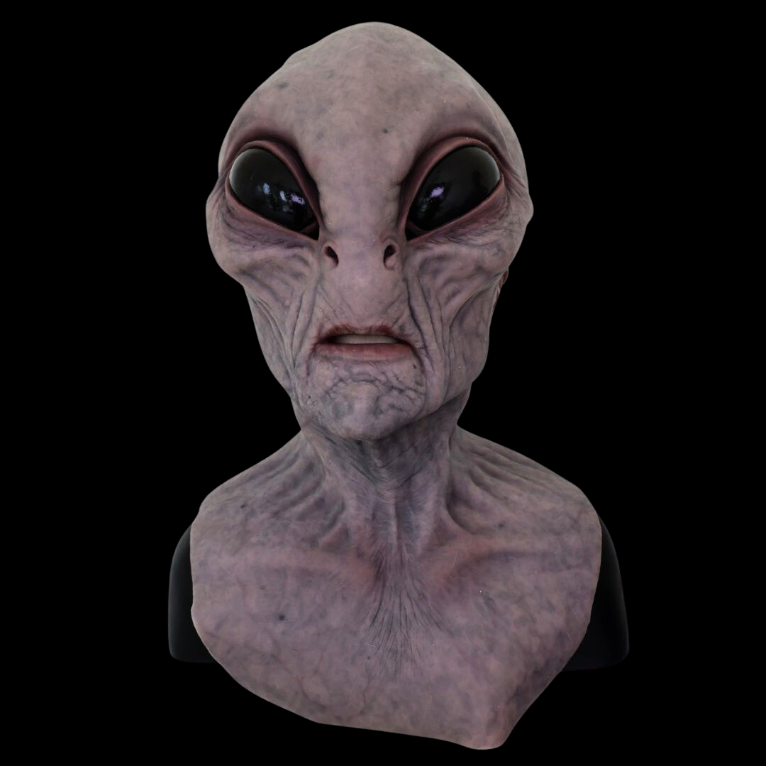 Alien Area-51 Realistic Mask — Holiday Horror Costume