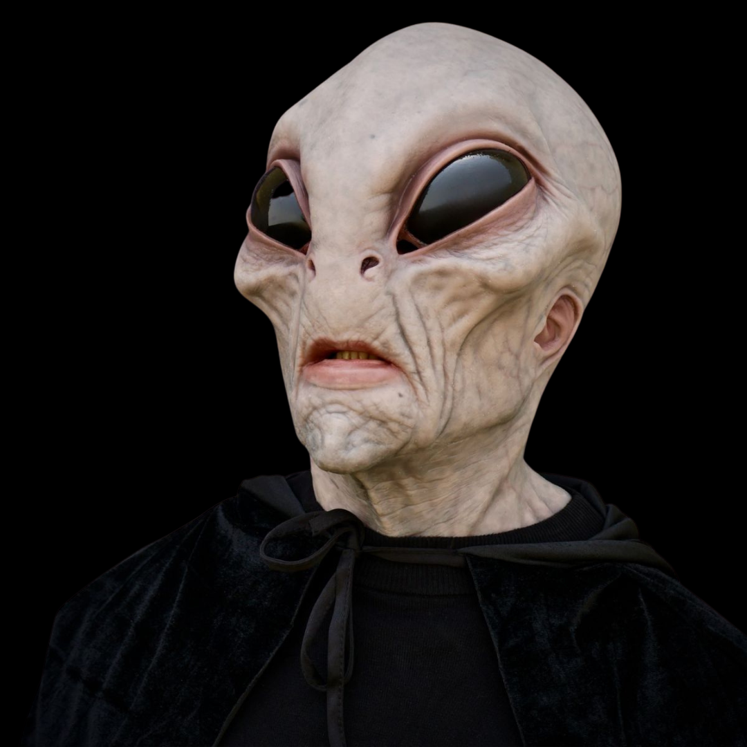 Alien Area-51 Realistic Mask — Holiday Horror Costume