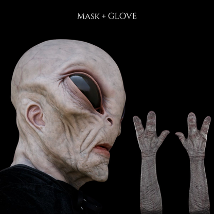 Alien Area-51 Realistic Mask — Holiday Horror Costume