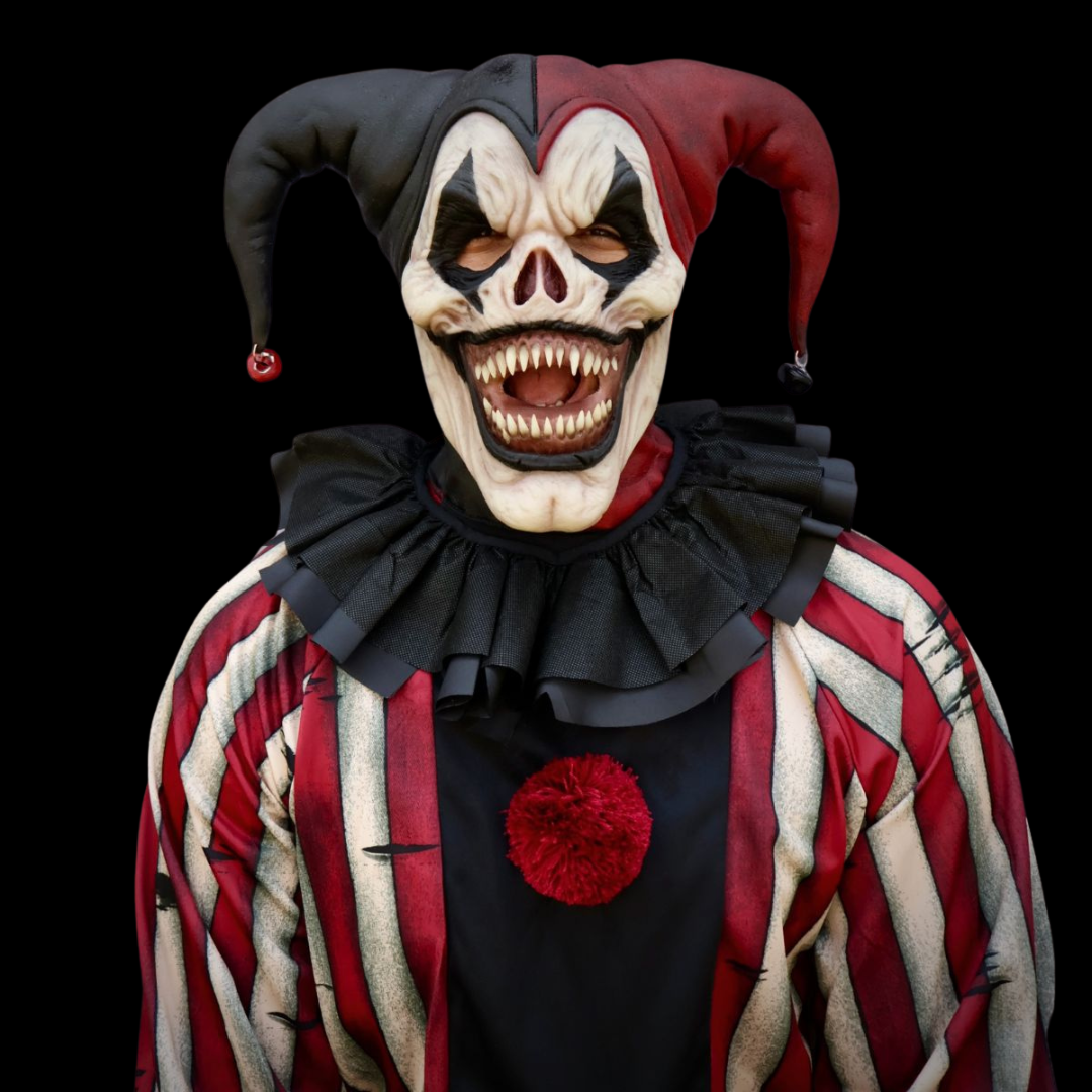 Jester Clown Holiday Mask — Carnival Horror Costume